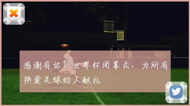 感谢有你!世界杯闭幕式,为所有热爱足球的人献礼